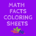 math facts coloring sheets