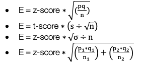 Statistics Confidence Intervals