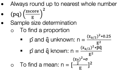 Sample Size n