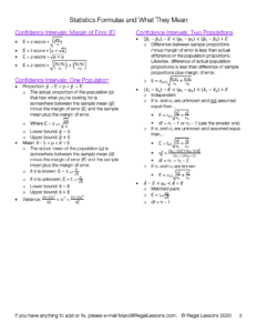 Statistics Formulas and What They Mean 3