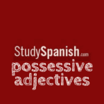 possessive adjectives spanish
