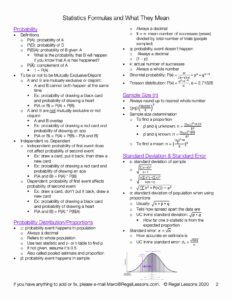 Statistics Formulas and What They Mean 2