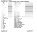 ¡En español! Level 1 Etapa Preliminar Vocabulary