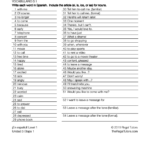 ¡En español! Level 1 Unidad 3 Vocabulary