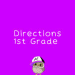 Directions SL.1.2 First Grade