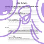 add details L.1.1j first grade worksheet