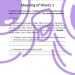Meaning of Words First Grade