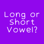 Long or Short Vowel
Kindergarten RF.K.3b
1st Grade RF.1.2a