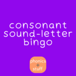 consonant sound-letter bingo