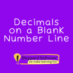 decimals on a blank number line
