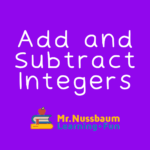 add and subtract integers