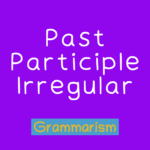 past participle irregular online quiz