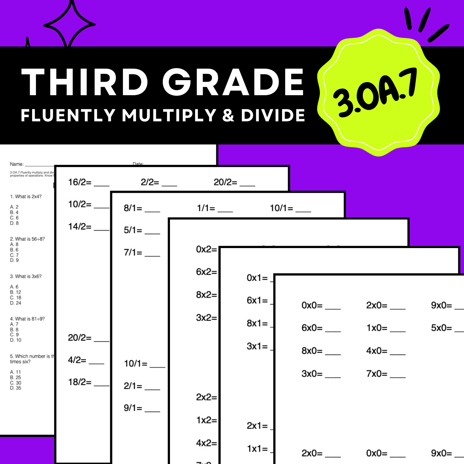 3.oa.7 multiply and divide fluently