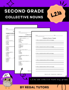 L.2.1a Collective Nouns Worksheets